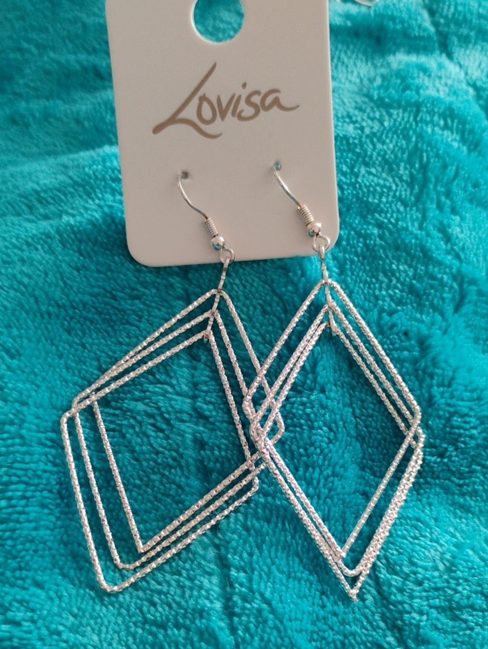 Elegant Silver Multi Triangle Earrings